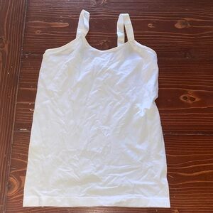 White tank with adjustable straps